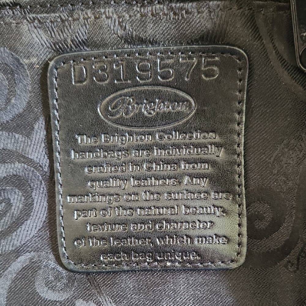 Vintage Brighton Black Hobo Bag with Woven Detailing - Picture 3 of 15